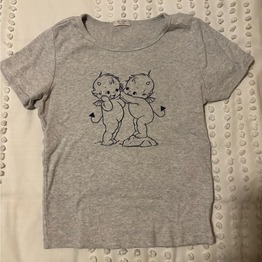Gray Kids Graphic T-Shirt